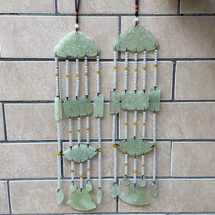 岫玉组合佩玉璜玉风铃挂饰 汉服腰佩禁步婚礼朝服 祭服古装配饰品