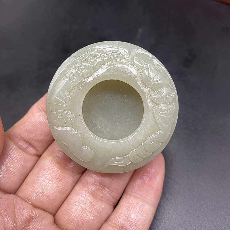 岫玉观音送子吊坠玉牌佛像男女款玉石玉坠颈饰项链情侣款求子挂件