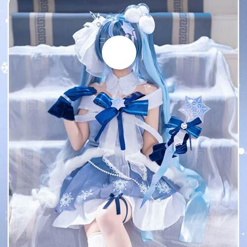 初音未来二次元cos服 雪初音2025鞋子 未来miku假发 全套cosplay