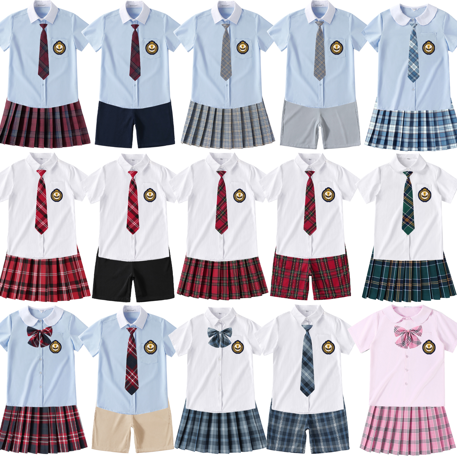 出服情侣制服男女夏季款短袖套装