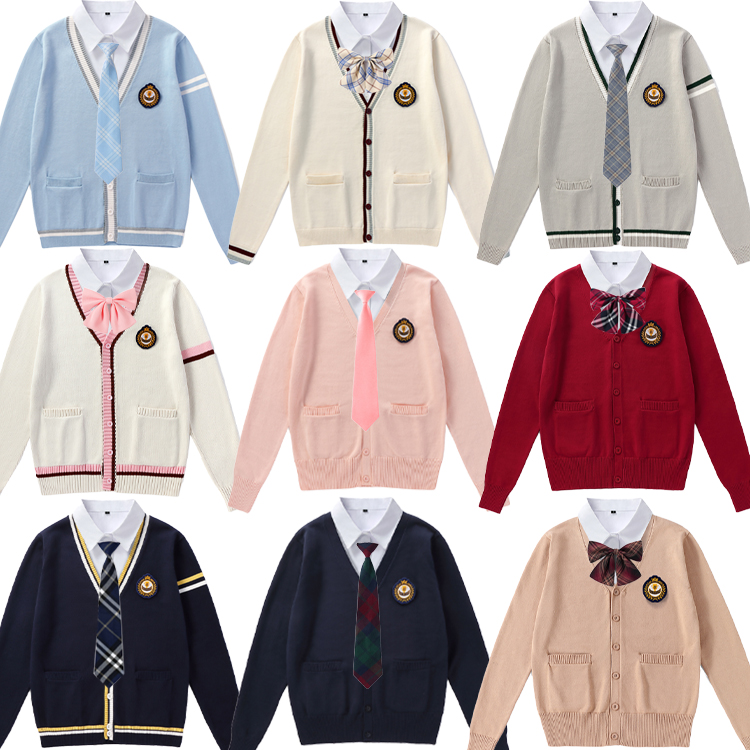 针织班服校服毛衣外套学院风