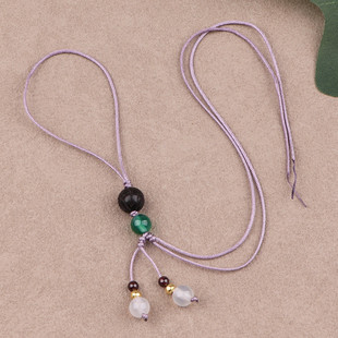 手机链条挂件DIY 钥匙扣配件绳子短款手工编织吊坠半成品手机挂绳