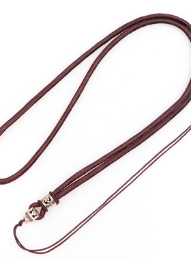 2021黑色吊坠绳项链绳玉佩吊坠挂绳男女士挂脖红绳子线和田玉挂件