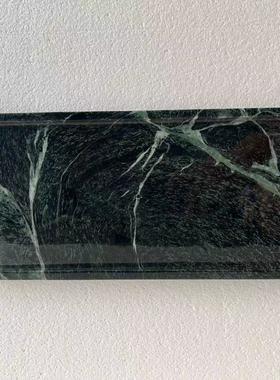 天然大理石奢石普拉达绿中式托盘摆件干泡台