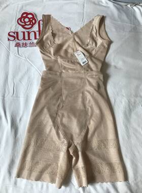 桑扶兰连体塑腰塑身衣 收腹束腰提臀裤不卷边无勒痕聚拢肤色DCG01