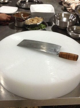 酒店家用环保塑料菜板圆形菜墩肉案板肉墩剁骨头墩加厚剁骨头墩子