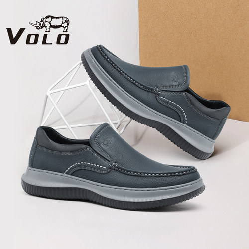 【超轻】VOLO犀牛真皮透气休闲鞋