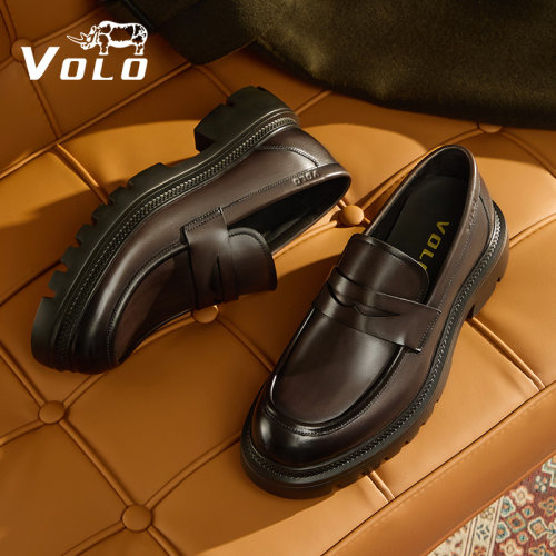 VOLO/犀牛男士增高厚底乐福鞋