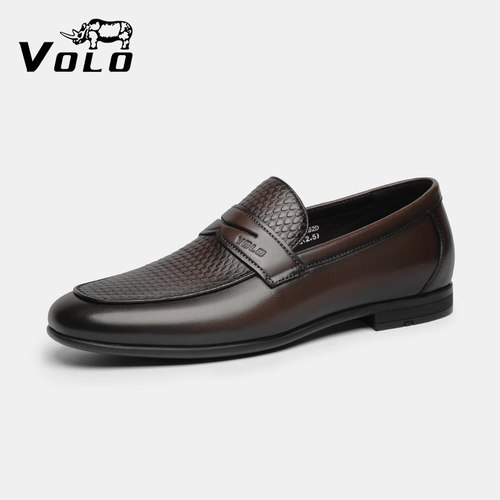 VOLO/犀牛轻盈牛皮商务休闲鞋