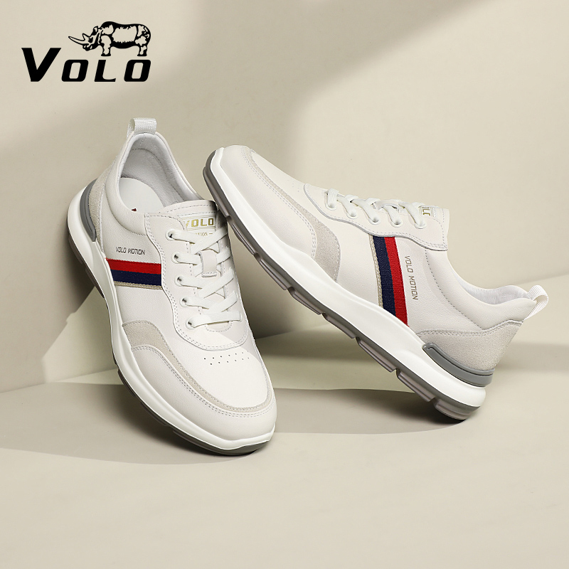 VOLO犀牛真皮牛皮运动鞋轻软鞋底