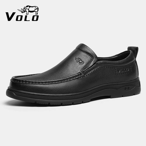 VOLO/犀牛一脚蹬大码休闲皮鞋