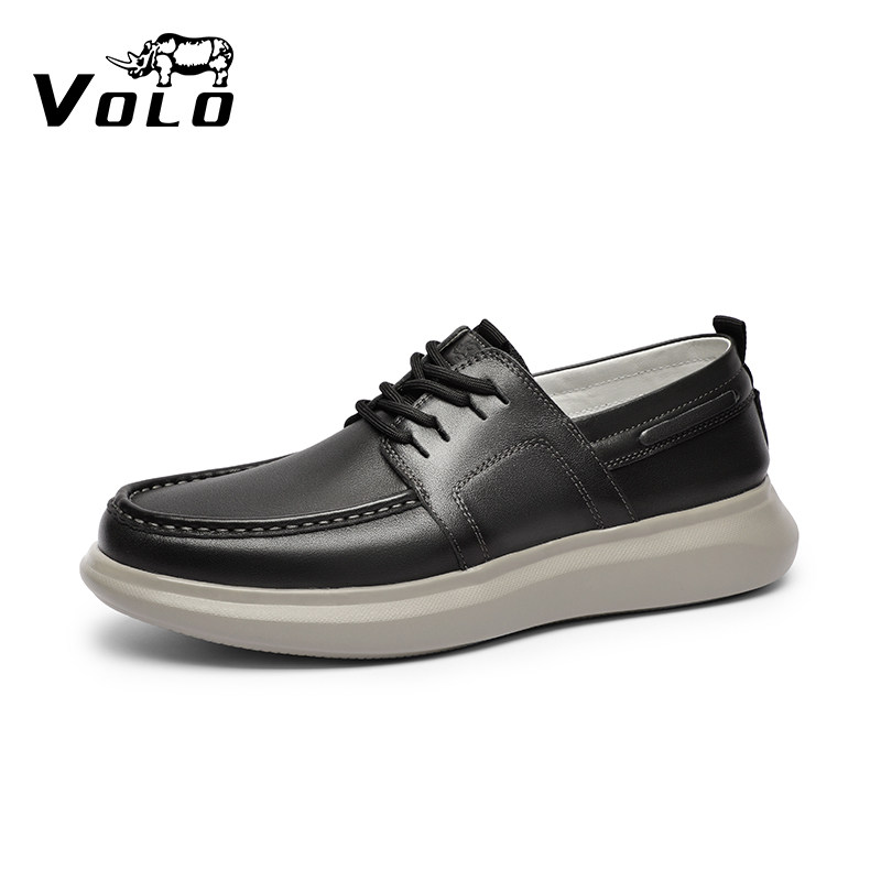 【断码特价】volo/犀牛男鞋夏季男士鞋系带平跟鞋正品休闲皮鞋男