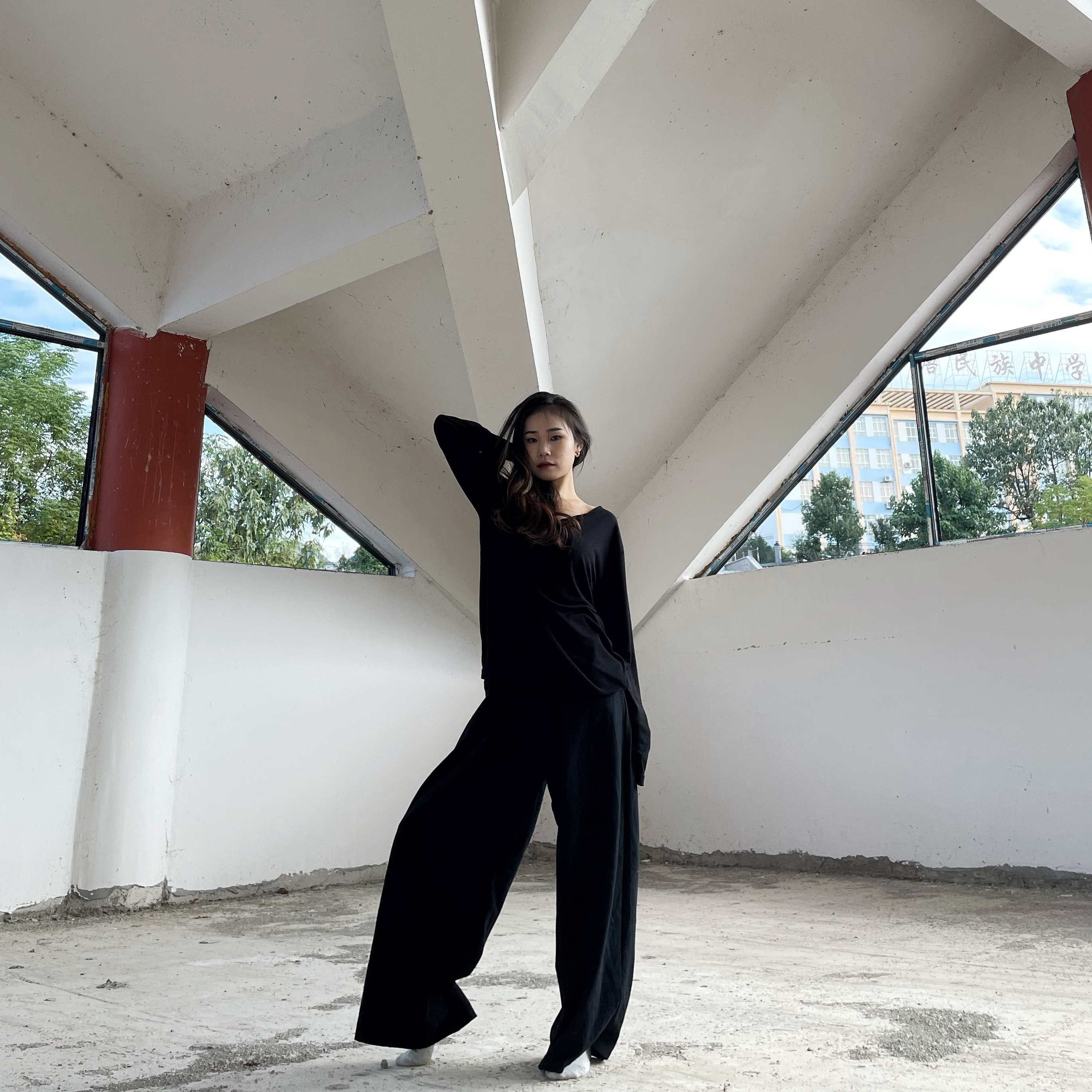 独一Dance黑色现代舞裤日常练功服宽松舞裤男女同款直筒阔腿裤,女装/女士精品,休闲裤,淘宝优惠券,粉丝福利购,淘宝优惠卷