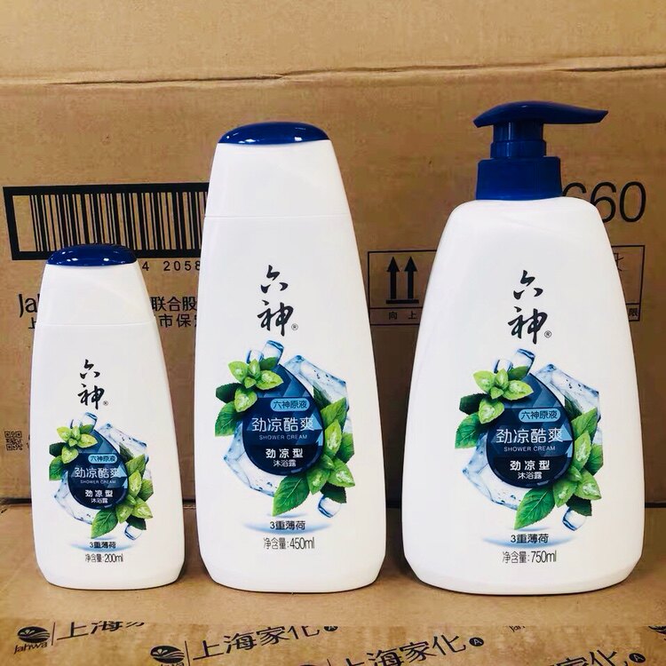 六神劲凉酷爽沐浴露 3重薄荷200/450/750ml 可选单品易冲洗不滑腻
