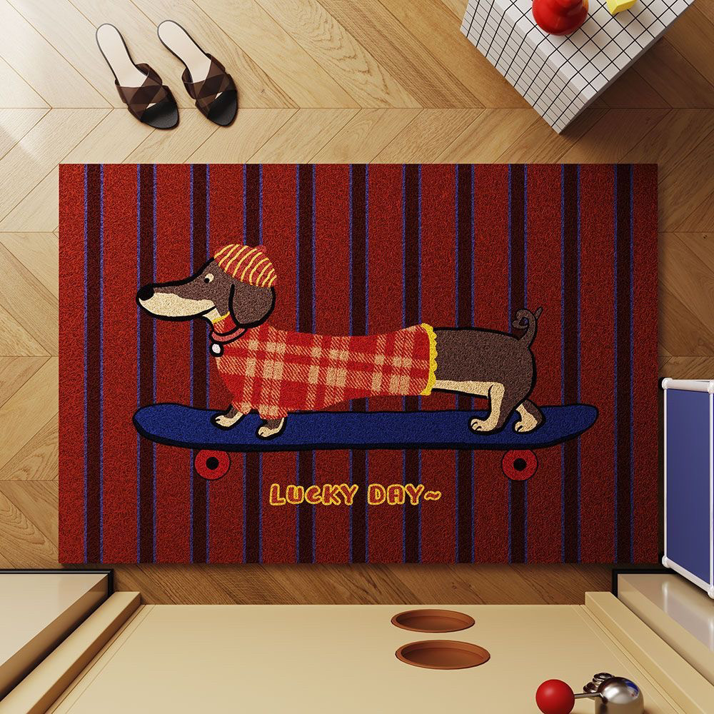 腊肠狗地垫家用入户门垫丝圈可爱猫咪可裁剪玄关进门蹭脚除尘耐脏,居家布艺,入户地垫,淘宝优惠券,粉丝福利购,淘宝优惠卷