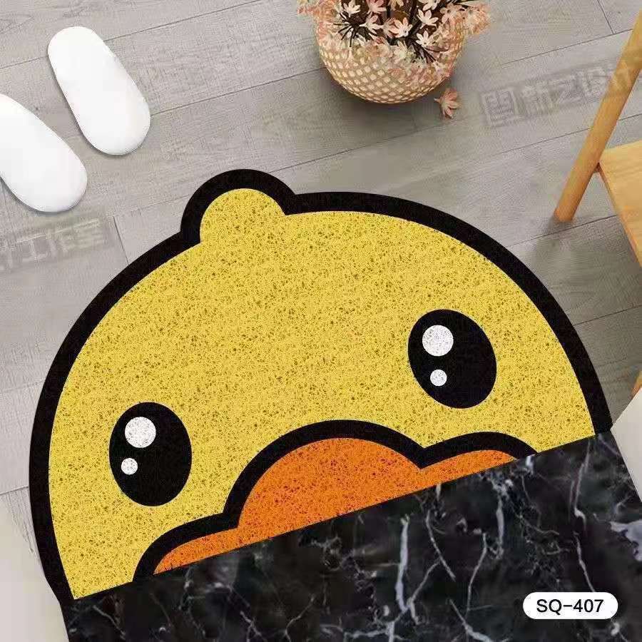 卡通丝圈入户门地垫进门口地垫玄关厕所卫浴门垫家用防滑半圆脚垫