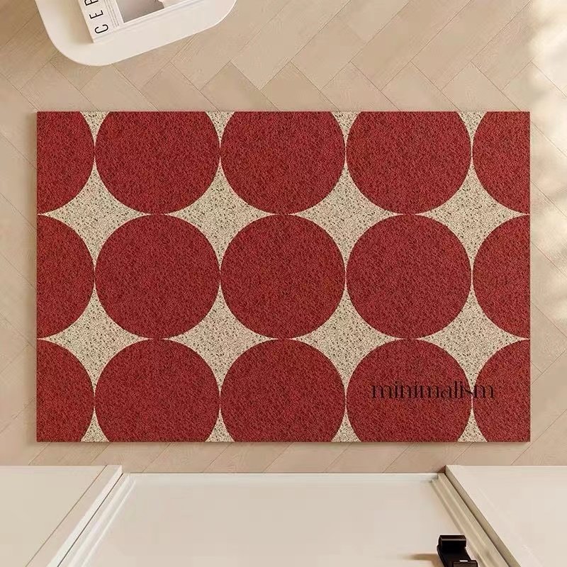 红色喜庆新年入户防滑地垫丝圈脚垫毯耐脏可裁剪进门垫玄关大门口,居家布艺,入户地垫,淘宝优惠券,粉丝福利购,淘宝优惠卷