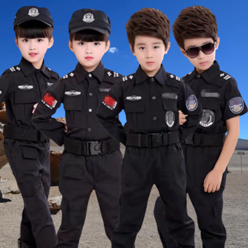 儿童警官服警装男童警服保安制服