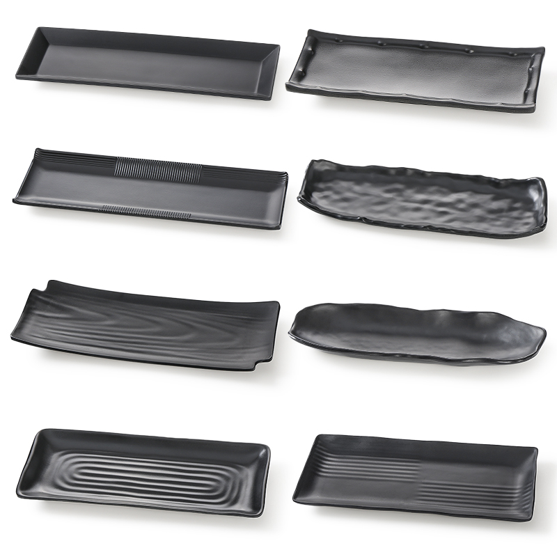 密胺餐具仿瓷餐盘商用长方形盘