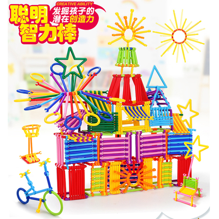 Kindergarten Kidsren's Student Gifts Educational Intelligence Toys Plastic Baby Building Blocks Smart Stick Puzzle Assembly