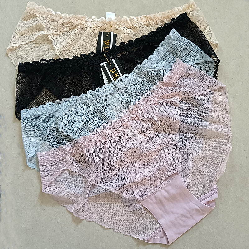 性感蕾丝内裤女透明透视网纱