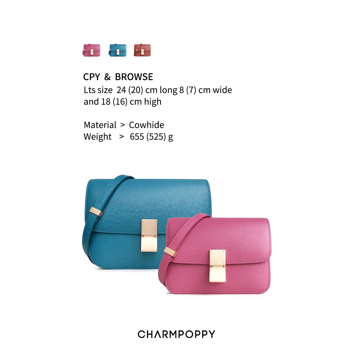 CHARMPOPPY高级牛皮手搓纹豆腐包2019新款 复古单肩斜挎box空姐包在类目 箱包皮具/热销女包/男包, 女士包袋中 - 来自Buy2taobao.com提供专业的淘宝代购服务