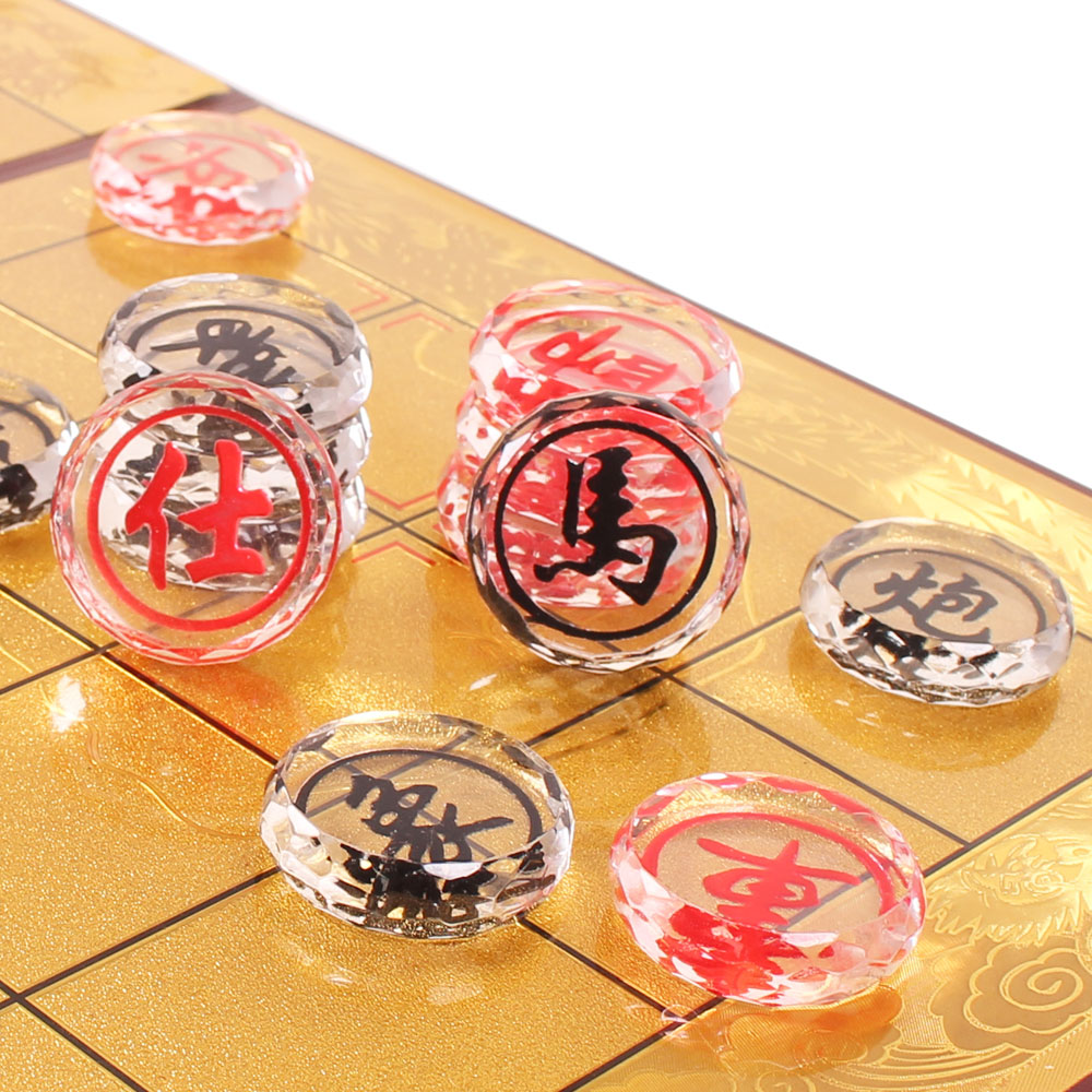 透明棋子水晶中国象棋儿童教程书