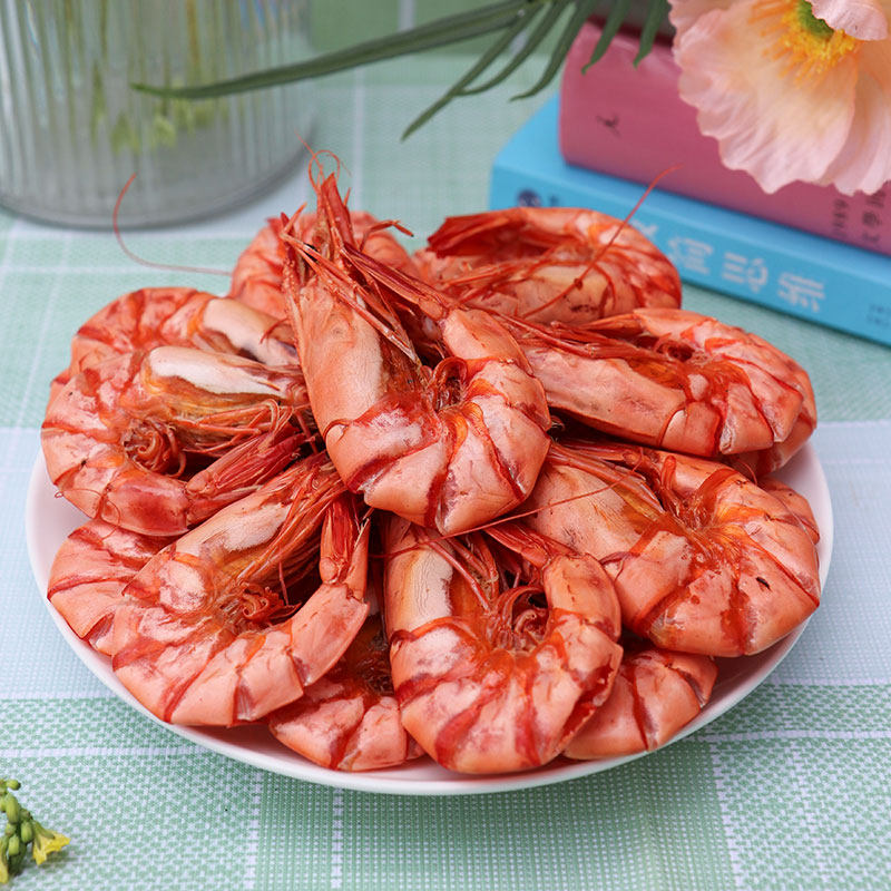 烤九节虾干即食烤虾干虾仁干海虾干斑节虾干海产干货小号九节虾干