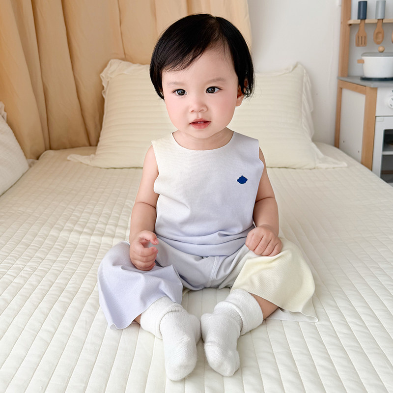 凉感婴儿无袖上衣单背心夏季薄款高弹男女宝宝坎肩打底衫儿童马甲