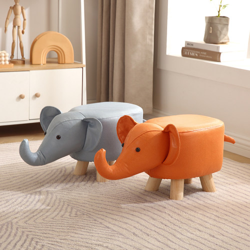 儿童大象椅子卡通广告凳子节日礼品板凳子家用换鞋凳科技布小矮凳