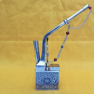 白铜复古老式浮雕水烟斗加厚水烟壶仿古水烟袋烟斗锅旱烟斗一口香