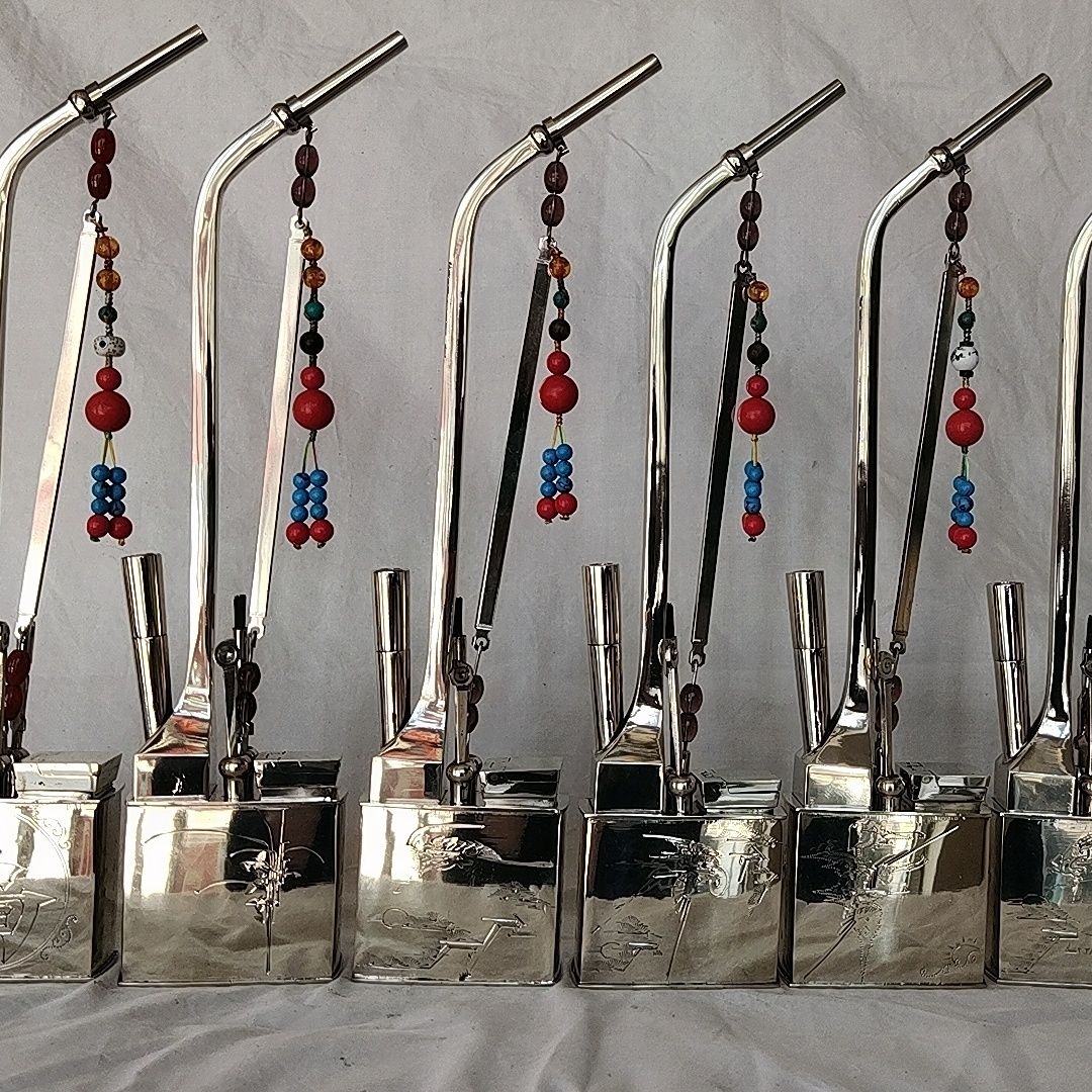 纯铜水烟斗水烟壶两用水烟筒复古老式烟斗锅子白铜水烟斗旱烟袋锅