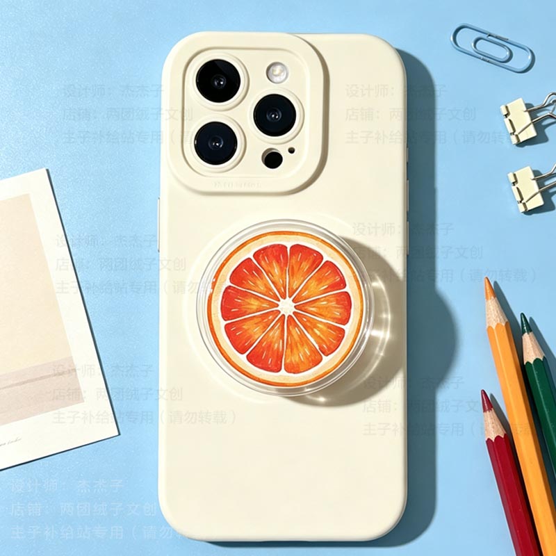 ins风水果气囊粘贴伸缩手机支架