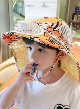 儿童防晒帽夏季披肩遮阳帽
