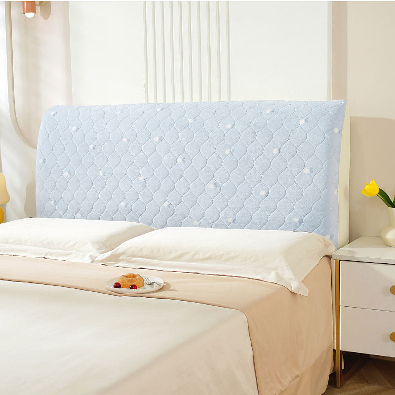 牛奶绒布艺全包床头罩