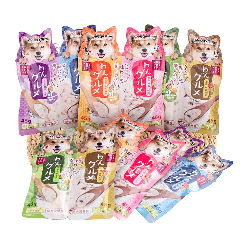 日本多格漫狗狗湿粮犬用罐包双子星全价宠物零食零乳糖奶味零食