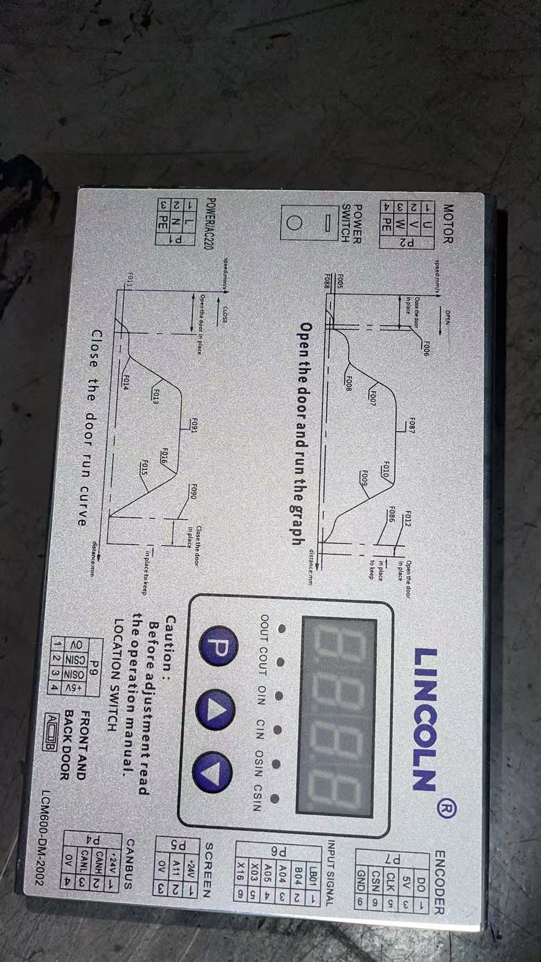 林肯电梯门机变频器 LINCOLN LCM600-DM-2002 原厂门机变频器
