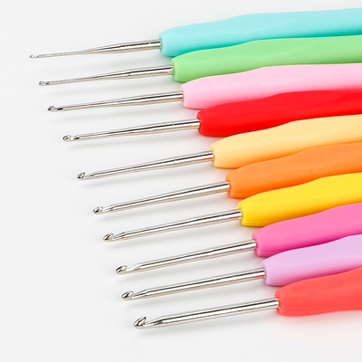 针橡胶软柄彩色实心钩针毛线