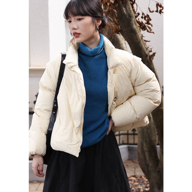 小众设计感可拆卸两穿羽绒服外套