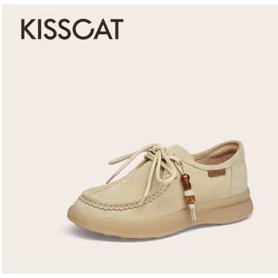 专柜正品袋鼠鞋2025夏新复古袋鼠鞋英伦风牛津鞋女KA65173-50