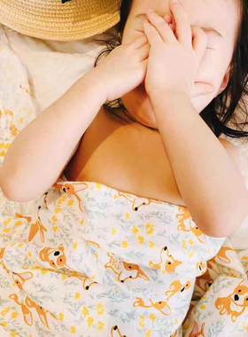 新品推荐！muslin竹棉婴儿包巾 纱布浴巾 六层小盖毯 双层口水巾