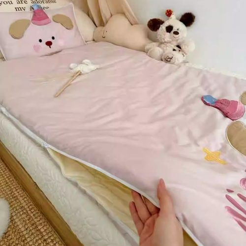 一体被宝宝冬季全棉磨毛冬被