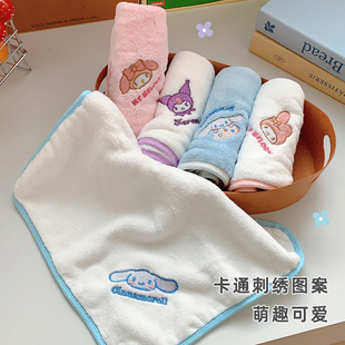 宝宝口水巾小手帕 品质珊瑚绒速干吸水小方巾 方巾5条装 专柜同款