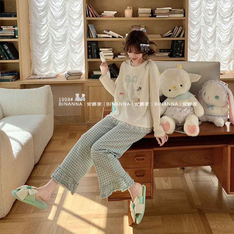 缤安娜家居服睡衣女款春秋季