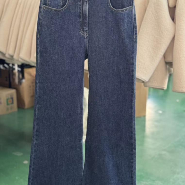 25年秋冬新款韩版简约大方日常休闲百搭高腰显瘦阔腿直筒牛仔裤