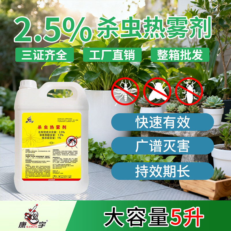 康宇杀虫热雾剂消杀灭蚊药大面积热烟雾杀虫喷雾除蟑螂苍蝇蚊子