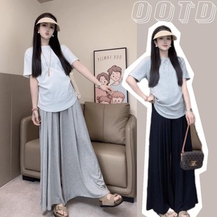 百搭显瘦a字半身裙托腹直筒孕妇阔腿裤 孕妇半身裙夏2025新款 时尚