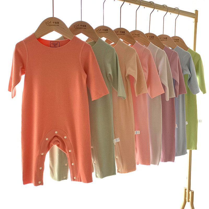 婴儿宝宝德绒爬服连体衣睡衣保暖