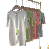 无骨无痕秋冬季 加厚婴儿德绒棉爬服开裆男女宝宝连体哈衣保暖睡衣