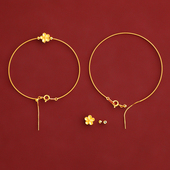 黄金镀金极细万能软镯 红书同款 小桃花手链 有钱花手绳串珠子